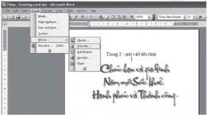 Dùng Word tạo và in thiệp chúc mừng